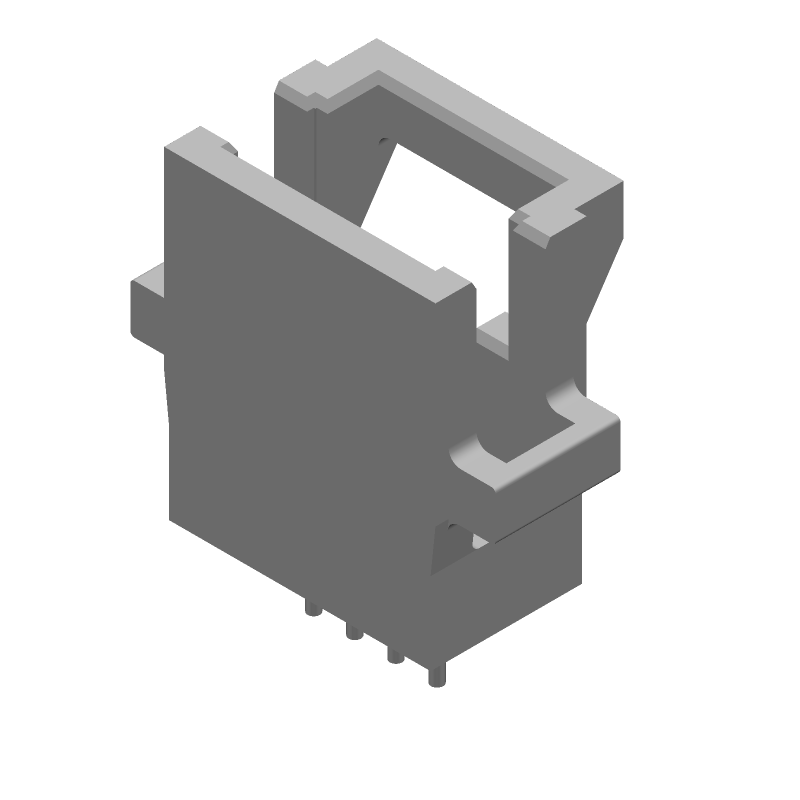 4 Pos 1.27mm Shrouded Header, Straight, 1A, 30V, Gold/Tin