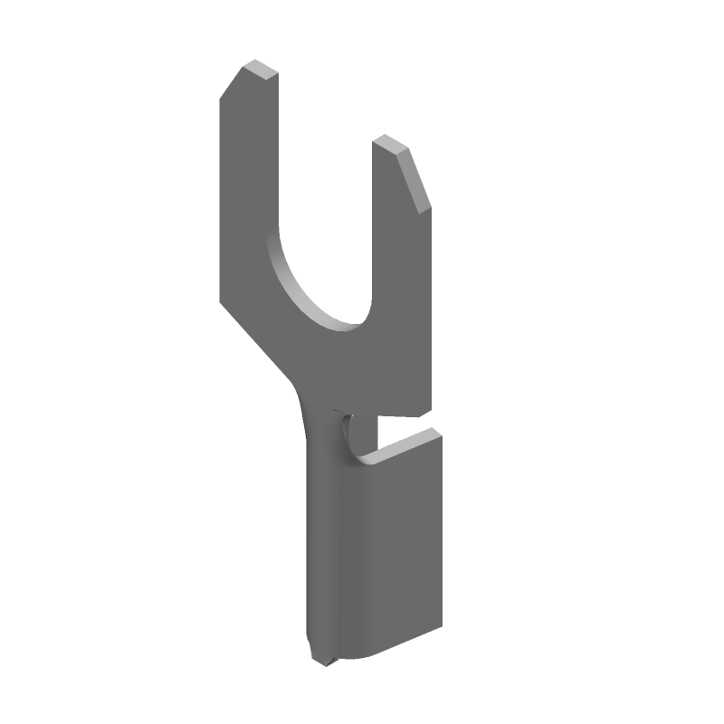 Brass Spade Terminal, 22-26AWG, Tin Plated, Non-Insulated