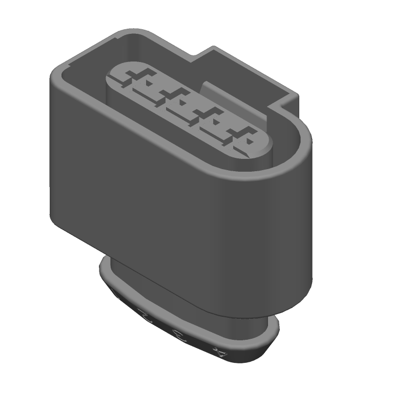 4 Pos Wire Housing, 6mm Pitch, Crimp, Female, PBT, Black