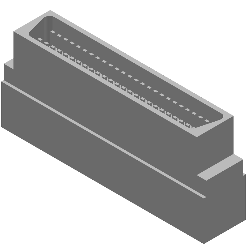 SCSI Connector M 50 Pos 1.27mm IDC RA Cable Mount 30V 1A