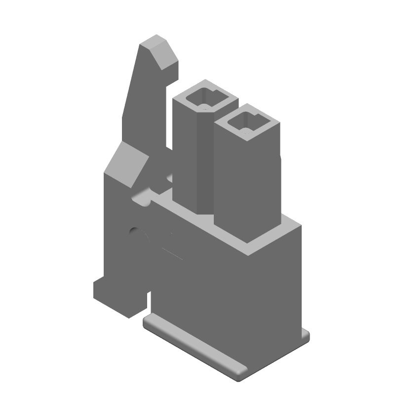 2-Pos Micro Power Connector, Female Socket, 5A, 250V, Black