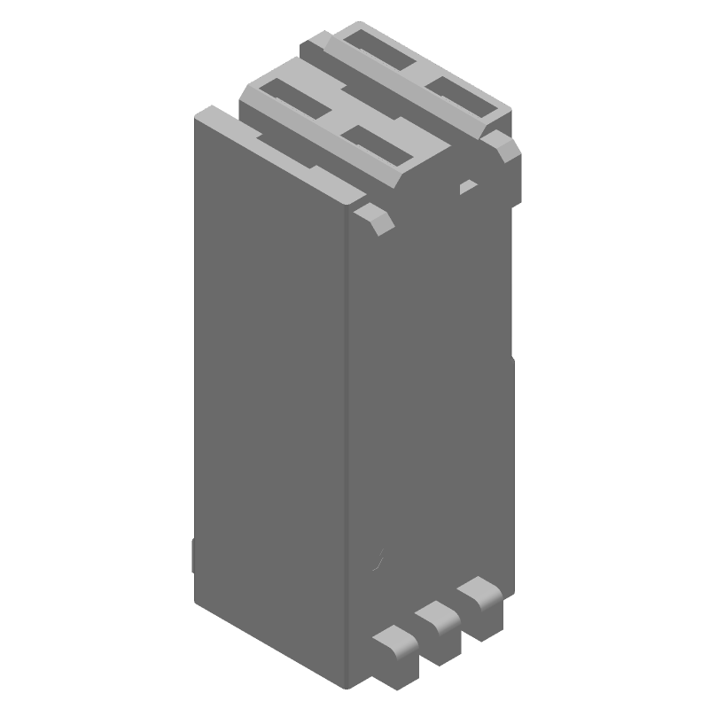 2 Pos 5mm Crimp Receptacle Housing, Straight, Nylon, Blue