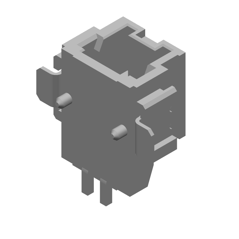 2 Pos 1.5mm RA SMD Shrouded Header, 2A, Tin, Nylon