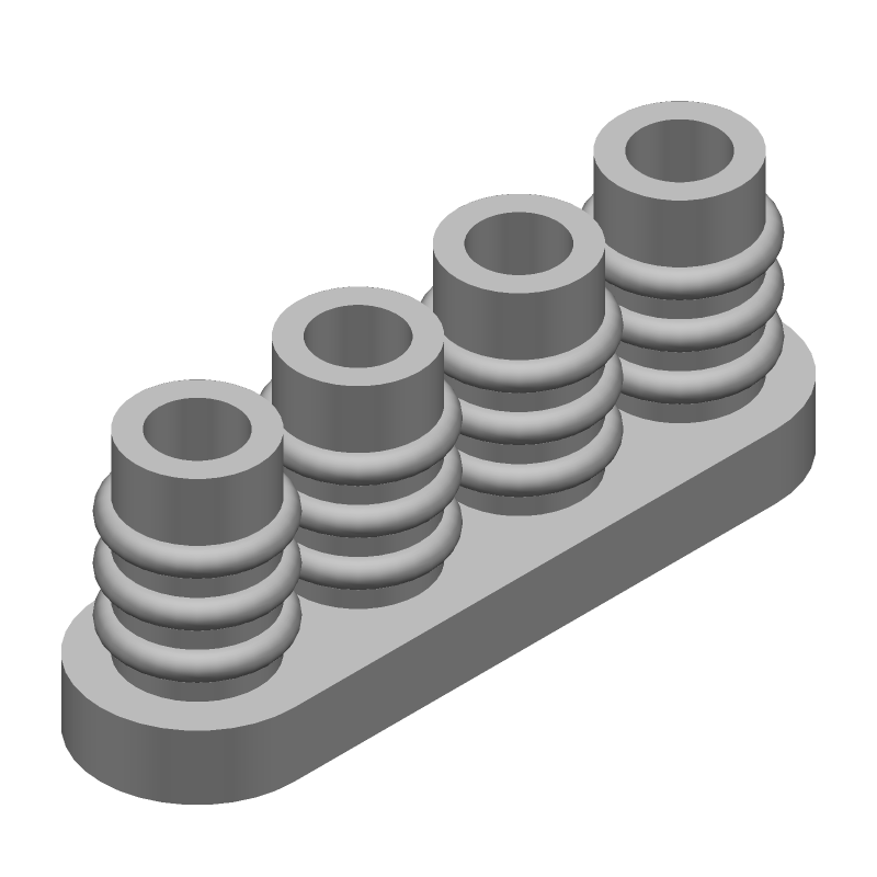 Blue Silicone Rubber Seal Protector, 600V, 19A, IP57, Wire-to-Wire