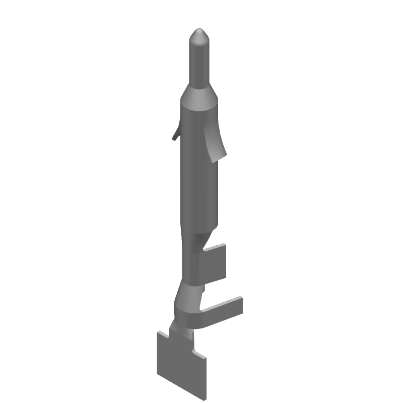 Power Crimp Pin 26-22 AWG, 9.5A, 600V, Gold/Tin Plated
