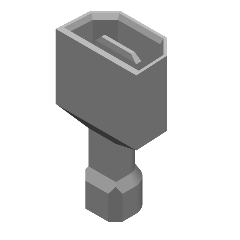 Blue Insulated Tab Terminal, 16-14 AWG, Brass/Tin, Straight