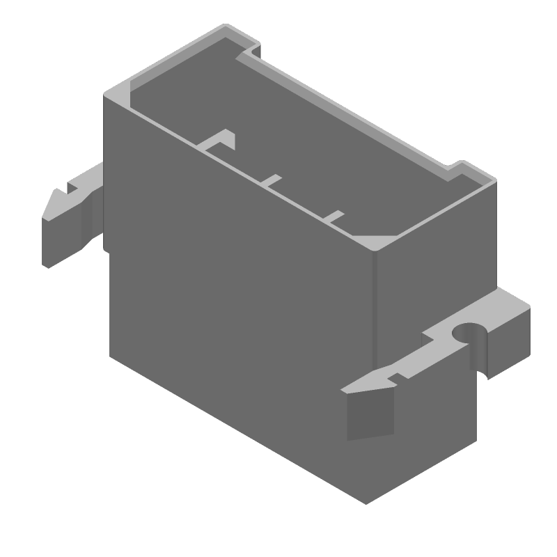 8 Pos Rectangular Connector, 28A, Nylon, Straight, Clear