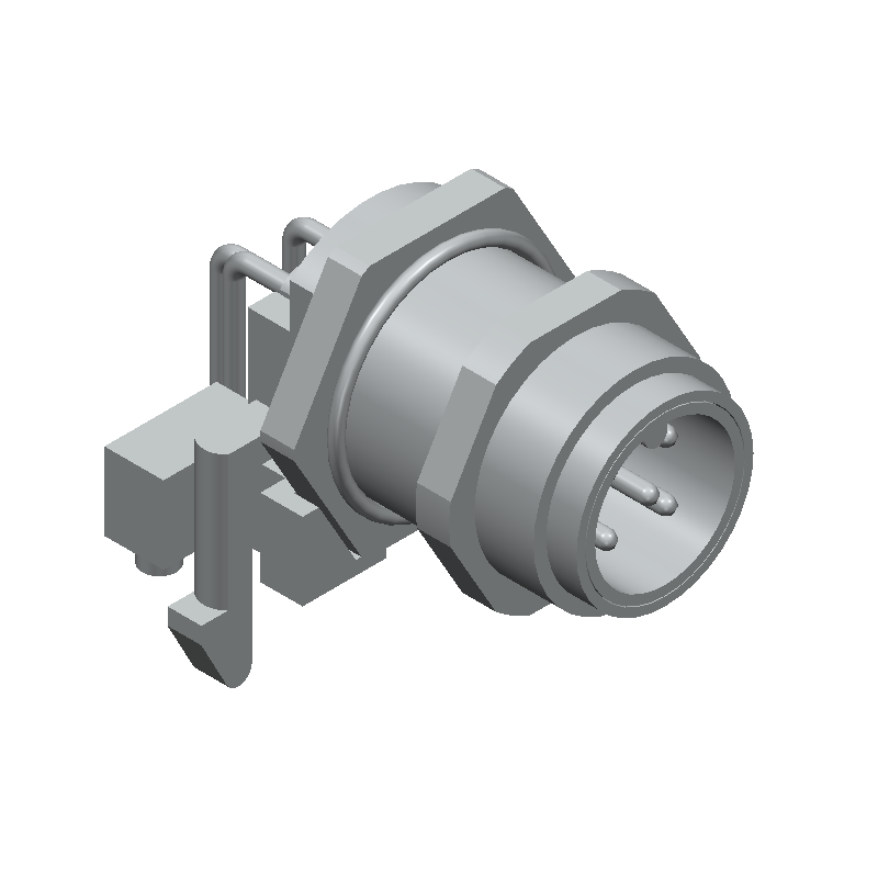 5-Pos Right Angle Male Connector, 4A 60V, IP67