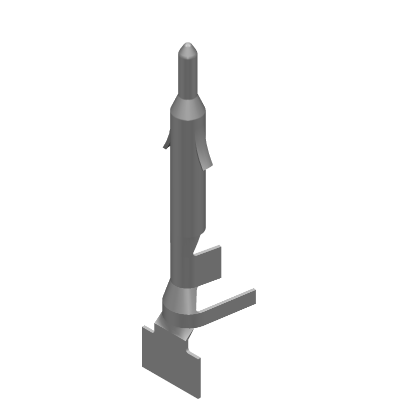 Mini UMNL Pin, 22-18AWG, 9.5A, Tin Plated Brass, Male, Crimp