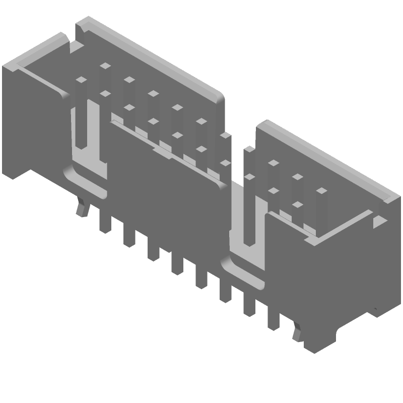 20 Pos 2.54mm Shrouded Header, Straight, Thru-Hole, 1A