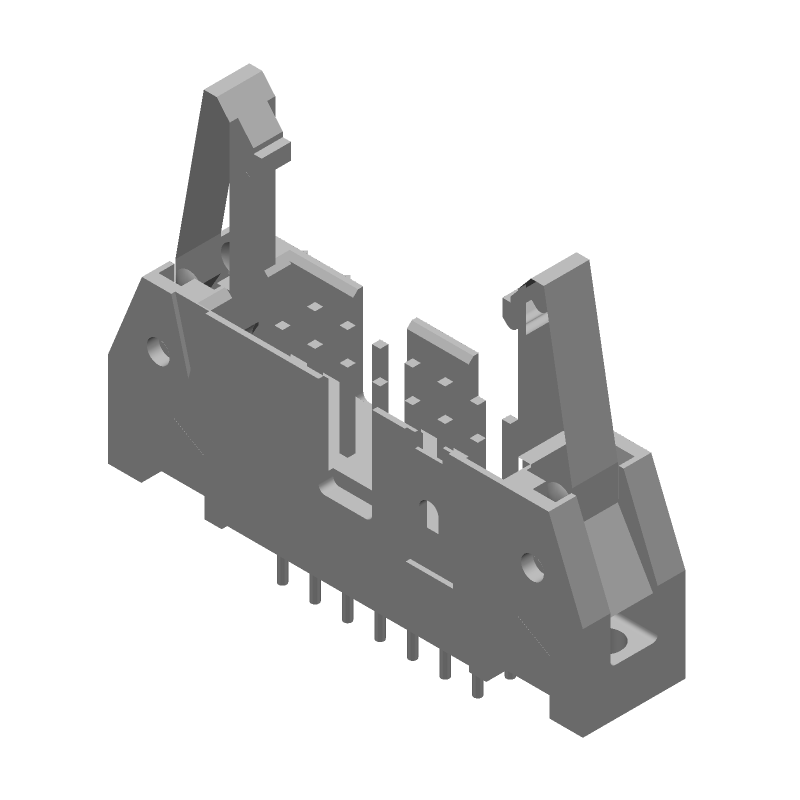 14 Pos 2.54mm Shrouded Header, Straight, Thru-Hole, 1A