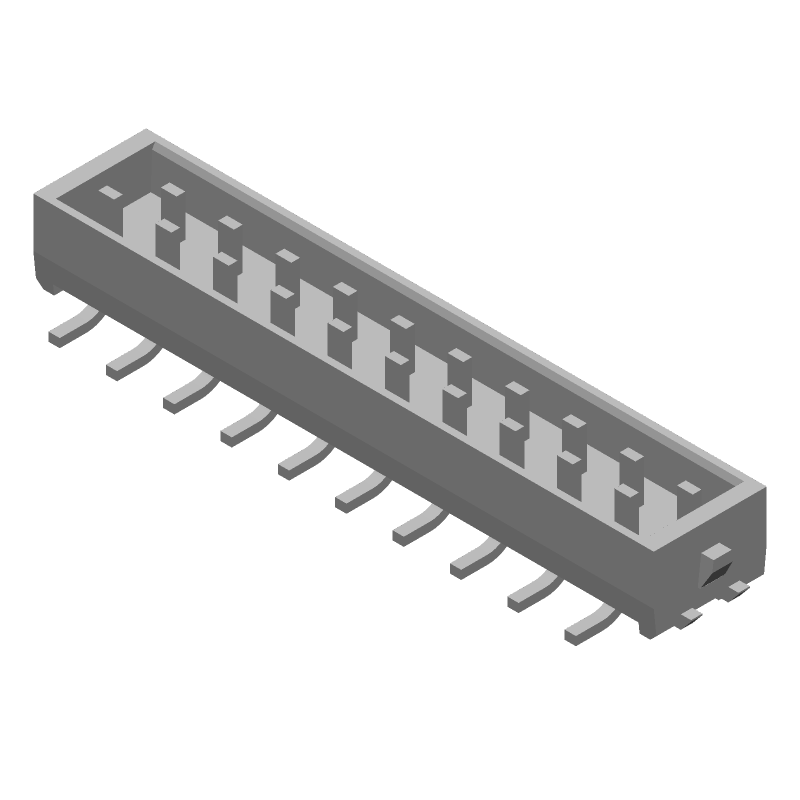20 Pos 2 Row 0.05" Pitch SMD Header, 1.5A, 100V, Red