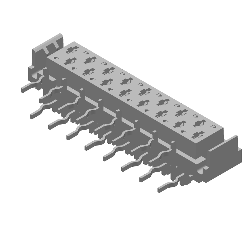 16 Pos 1.27mm Pitch Shrouded Header, 1.5A, Tin, Straight, Thru-Hole