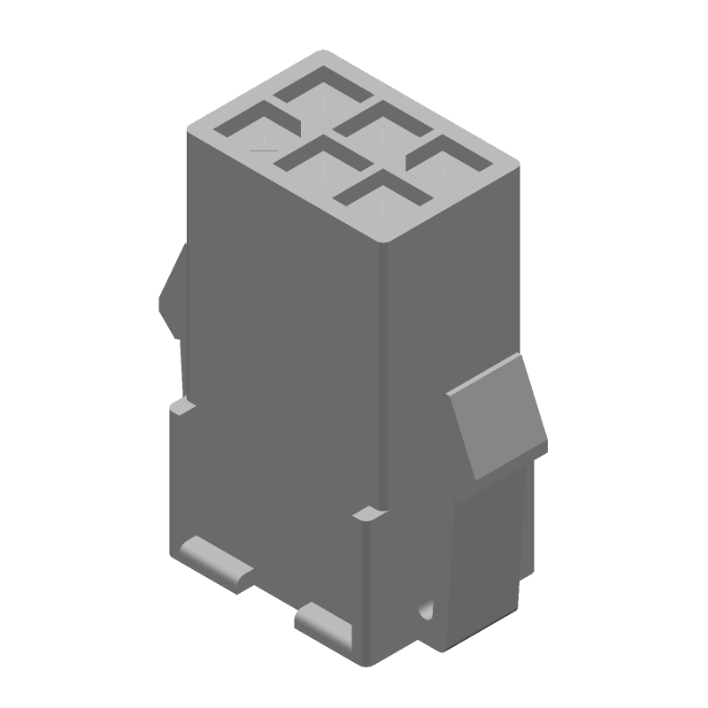 6 Pos Wire-to-Wire Receptacle, 9A, 600V, UL94 V-0, IP56