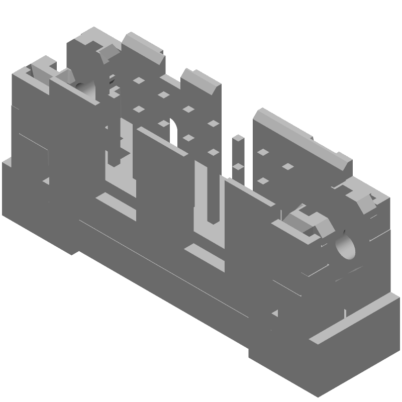 14 Pos 2.54mm RA Header, Male, Solder, Shrouded, 1A, 250V