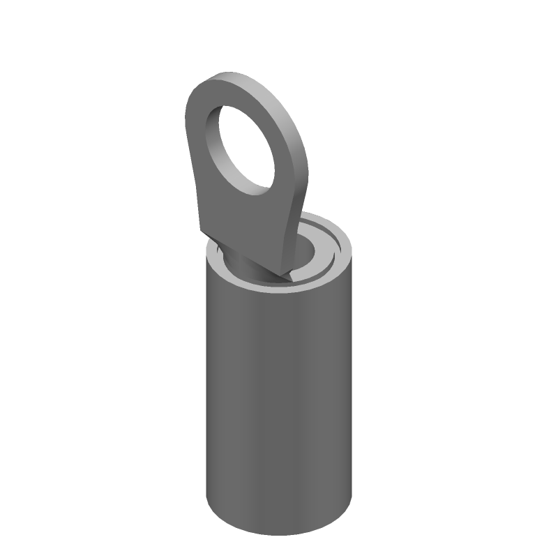 Ring Terminal, 10-12AWG, Copper, Tin, Insulated, 300V