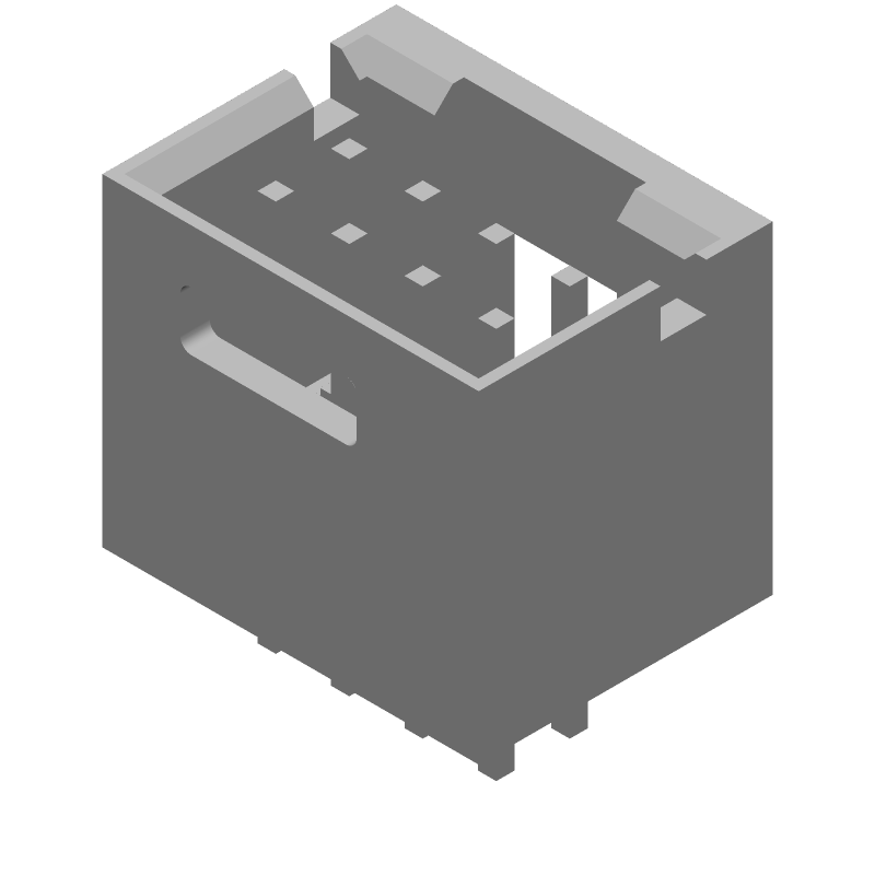 8 Pos 2.54mm Shrouded Header, Male, Gold, 3A, Thru-Hole