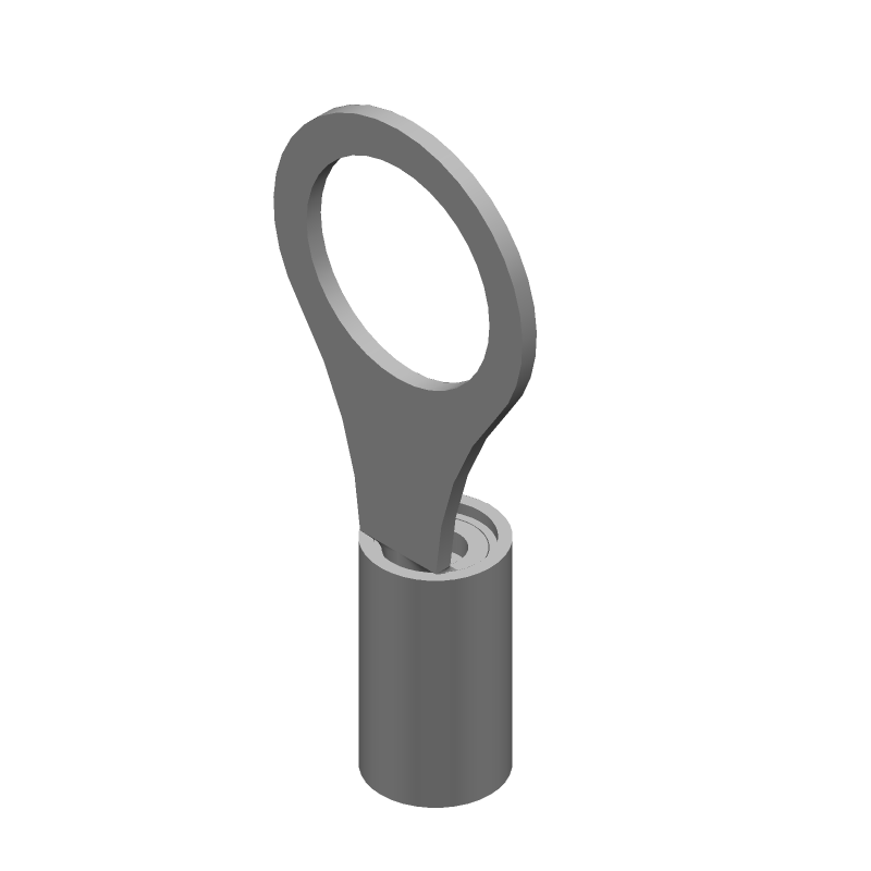 PIDG Terminal, Female, Crimp, 14-16 AWG, 3/8" Stud, 300V