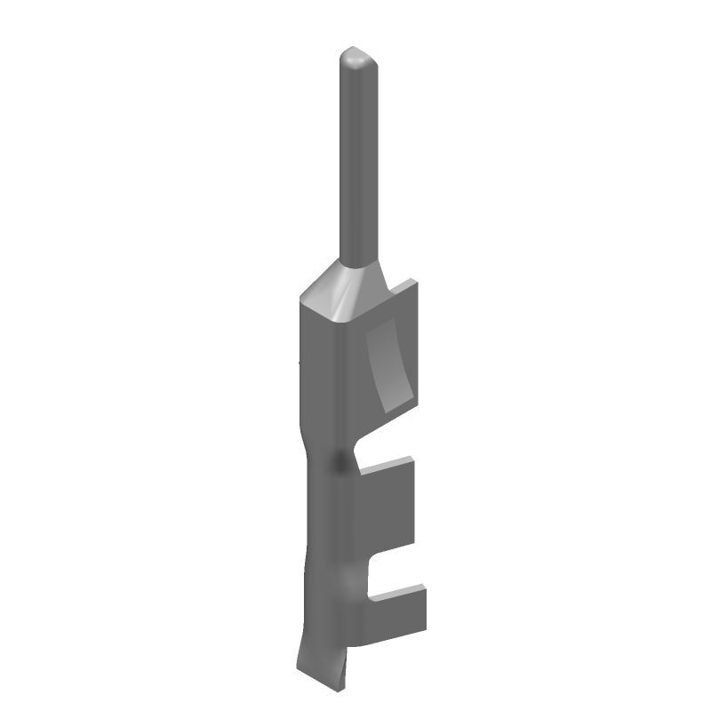 Power Pin Connector, Male, 20-24AWG, 5A, Crimp, Tin/Gold