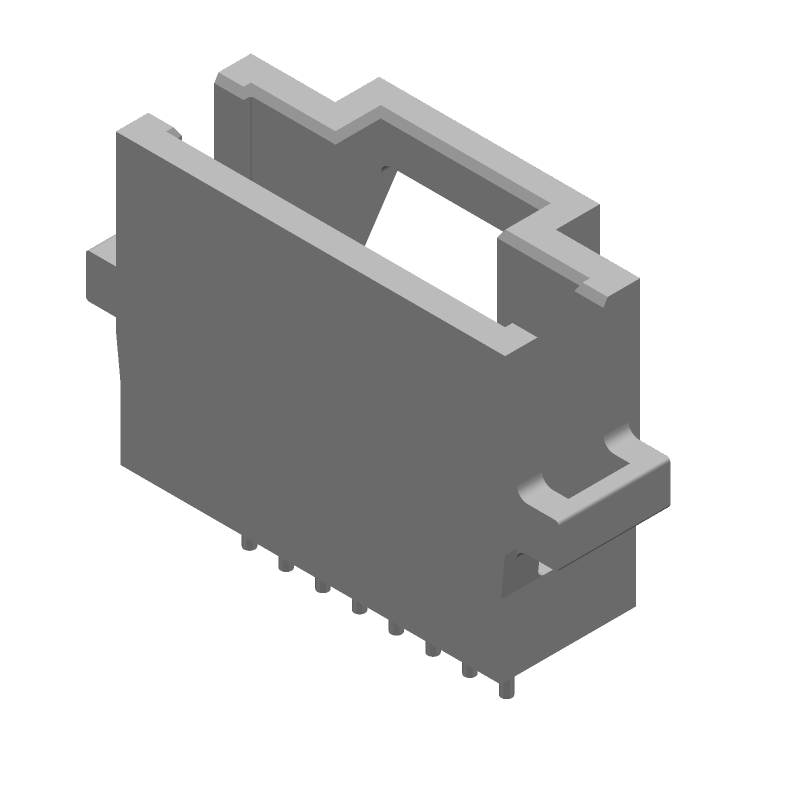 8 Pos 1.27mm Header, Straight, Thru-Hole, 1A, Gold/Tin/Lead