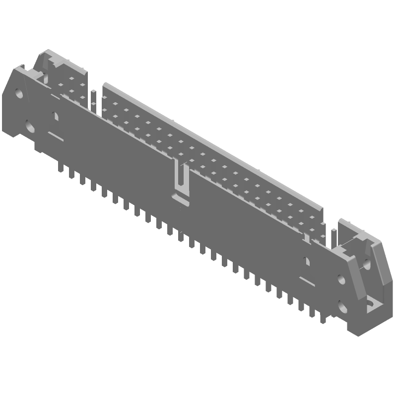 50 Pos 2.54mm Shrouded Header HDR, Male, Straight, Solder, Thru-Hole