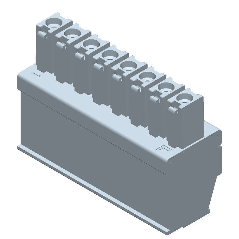 8 Pos 3.5mm Pitch Terminal Block, 11A, 300V, Cable Mount