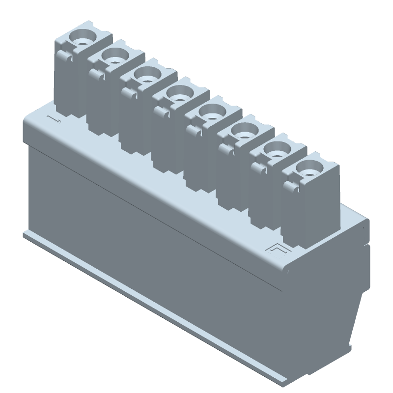 8 Pos Terminal Block, 3.81mm Pitch, 11A, 300V, Screw, Cable Mount