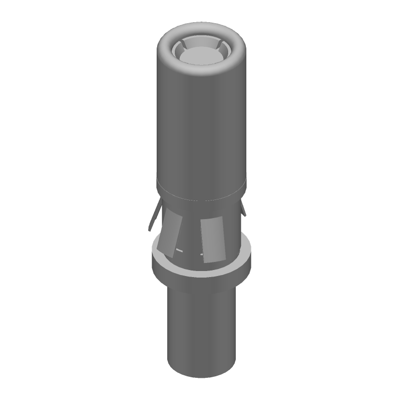 Female Power Crimp Connector, 1 Pos, 23A, Gold Plated Bronze