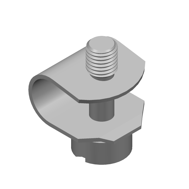 Steel Zinc Screw Retainer, Male, Straight, 7.62mm Depth
