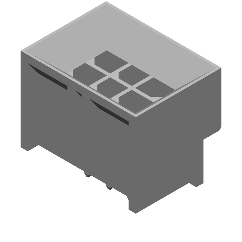 6 Pos 2 Row Power Connector, 3mm Pitch, 5A, 250V