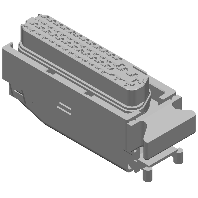 52 Pos Rectangular Connector, PBT, SIL, Signal, Wire-to-Device, Female Socket