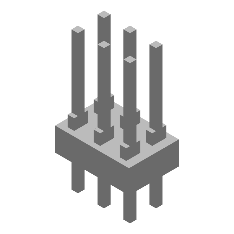 6 Pos 2.54mm Straight Thru-Hole Male Header