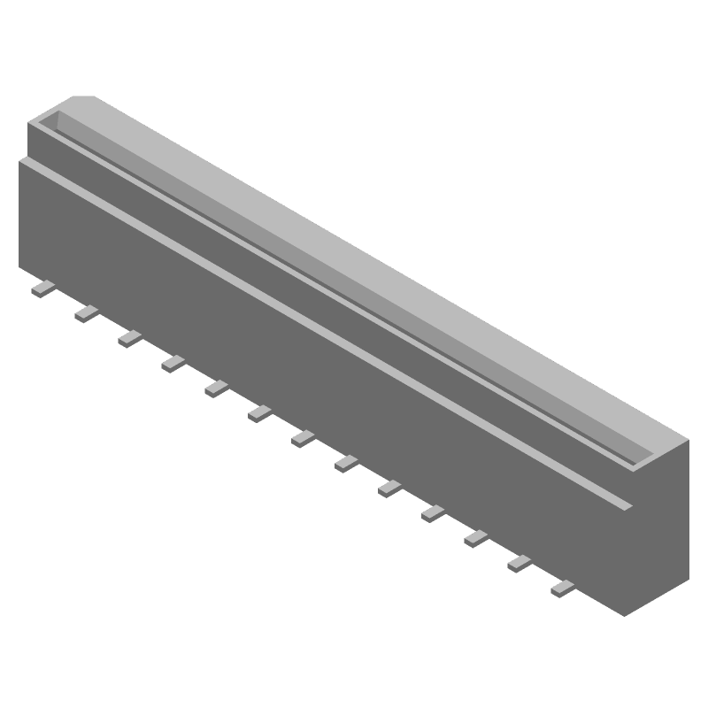26 Pos FPC Connector, 1mm Pitch, 1A, 125V, SMT