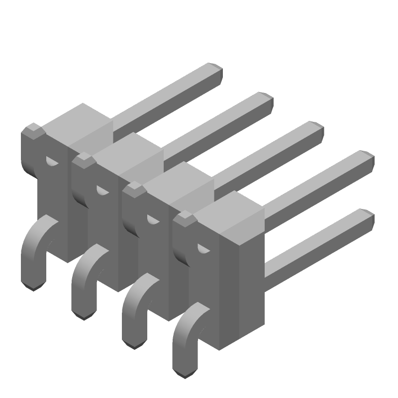 8 Pos 2 Row 2.54mm Pitch Male Header, Straight, Gold, 3A, 250V