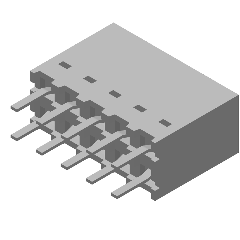 Board Connector, 10 Contact(s), 2 Row(s), Female, Straight, 0.1 inch Pitch, Solder Terminal, Black Insulator, Plug,