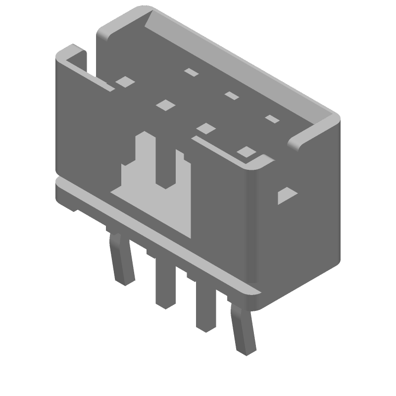4 Pos 2mm Shrouded Header, Vertical, Thru-Hole, 3A, 250V