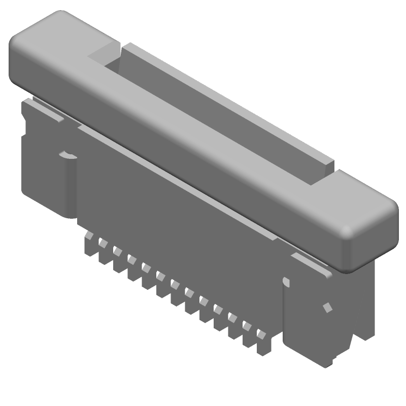FPC Connector | 13 Pos | 0.5mm Pitch | Right Angle | SMD | 250V