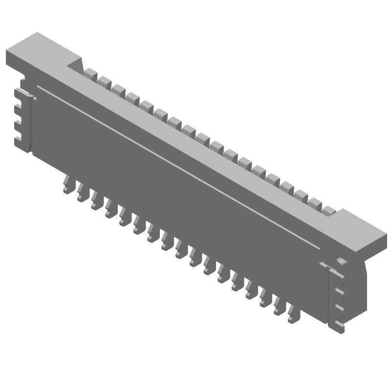 FPC Connector, 17 Pos, 1mm Pitch, RA SMD, 1A, 200V