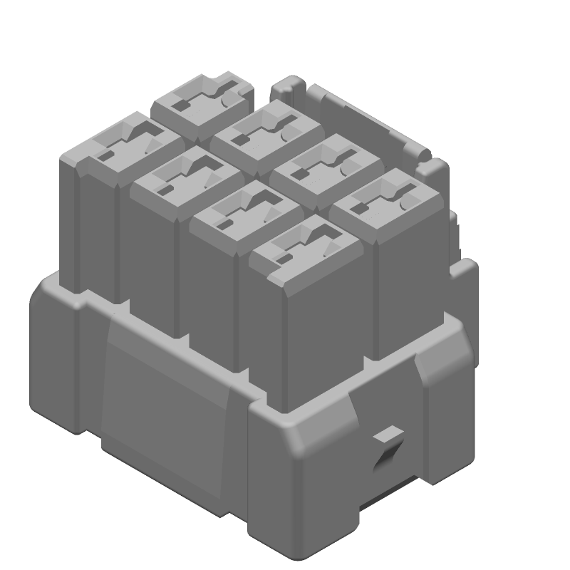 8 Pos 2 Row 6mm Pitch Power Connector Plug Housing