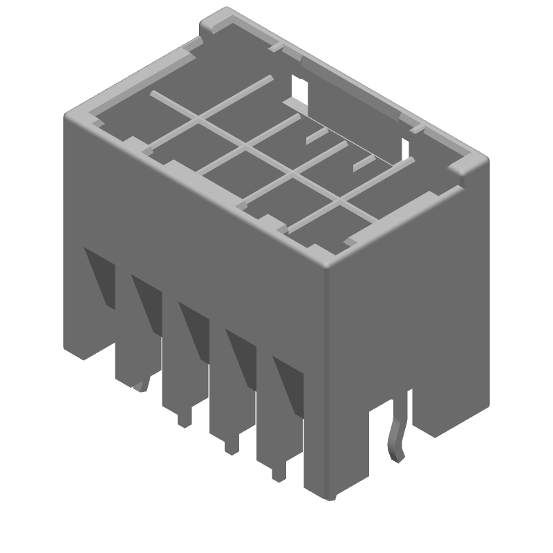 Conn Wire to Board HDR 10Power POS 3.3mm Solder ST Top Entry Thru-Hole Box/Tray