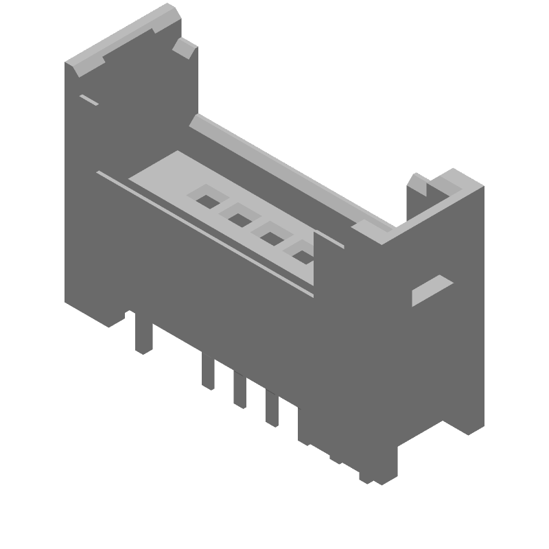 5 Pos Power Connector, 3A, Gold, 2mm Pitch, Solder, Thru-Hole
