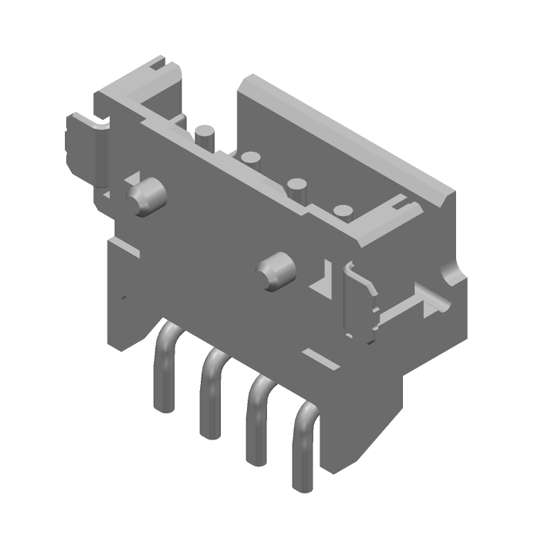 4 Pos 2mm RA SMD Header, 4A, Tin, Nylon, UL