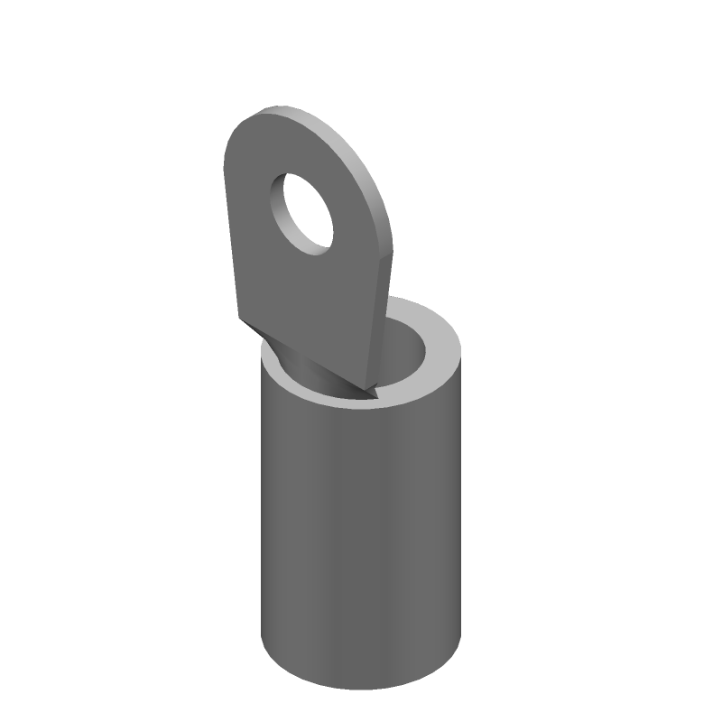 Crimp Terminal, 0AWG-1AWG, Copper/Tin, Insulated, 600V