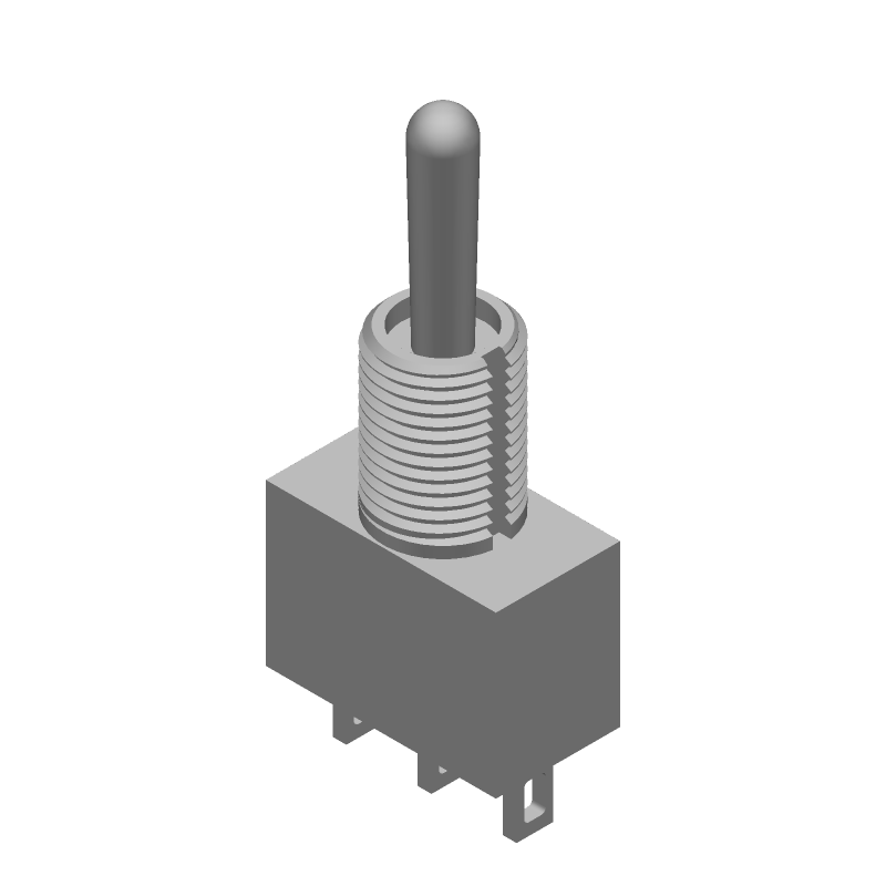 SPDT Toggle Switch, 20V, 400mA, Gold Contacts, Wire Lug, Panel Mount