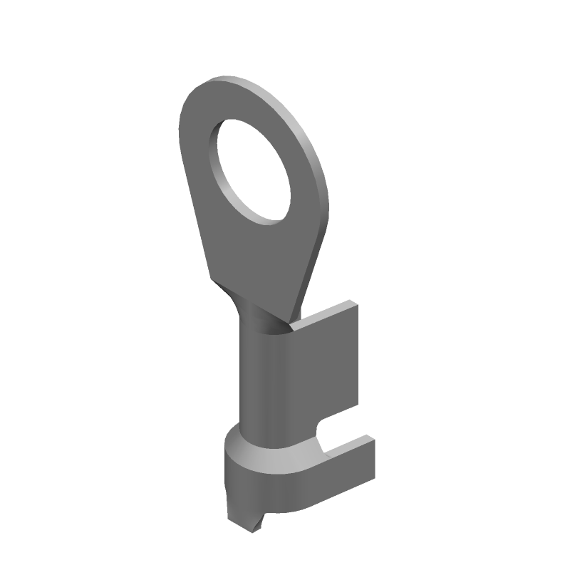 Ring Crimp Terminal, 18-14 AWG, Brass, Tin Plated