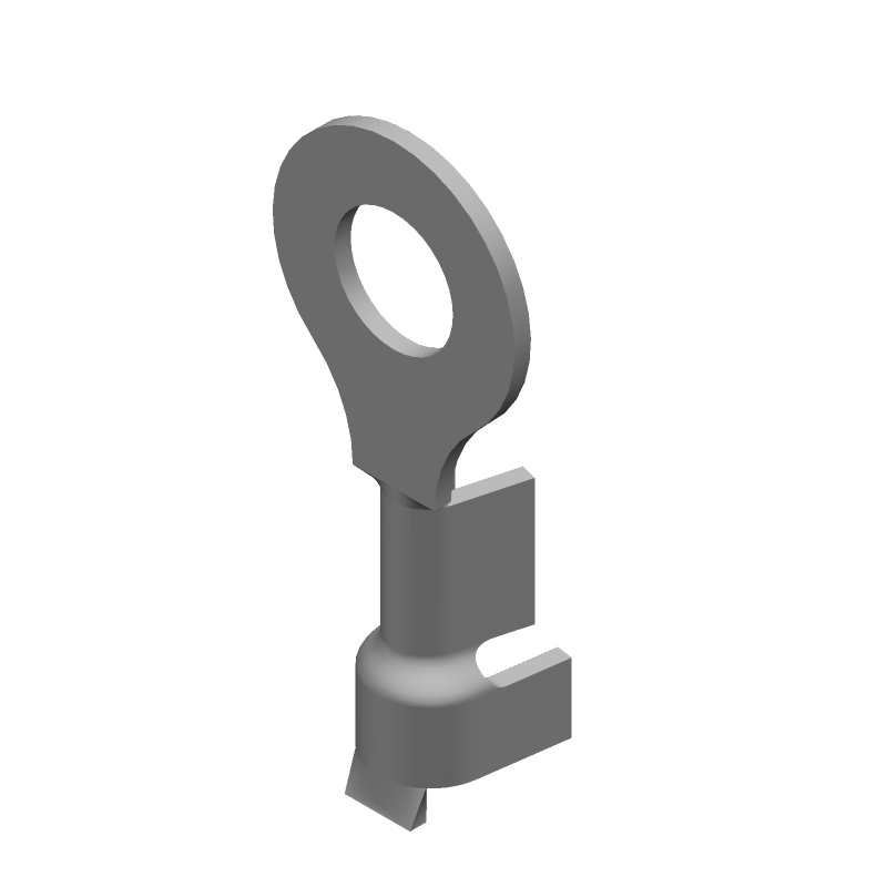 Brass Ring Terminal, 18-22AWG, Tin Plated, Crimp, Strip