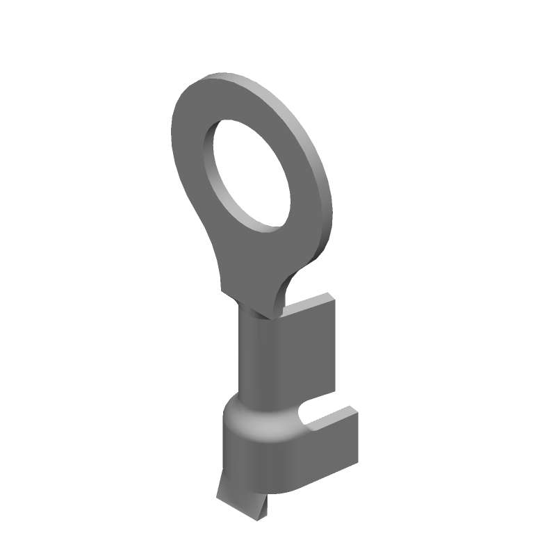 Ring Terminal, Brass, Tin Plated, 22-18 AWG, Female