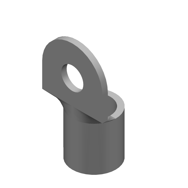 Copper Tin Terminal, 250-300MCM, 1/2" Stud, Straight