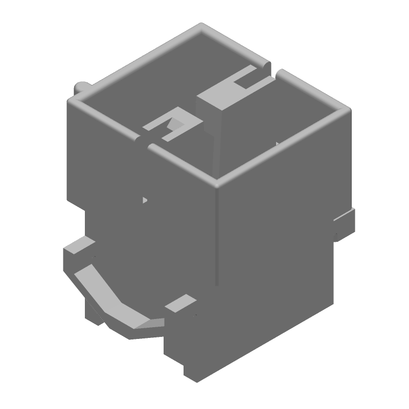 6 Pos Rectangular Connector, 13A, 250V, Wire-to-Wire, Nylon, Natural