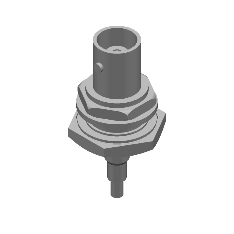 Female BNC RF Connector, 4GHz, 50R, Crimp, Panel Mount